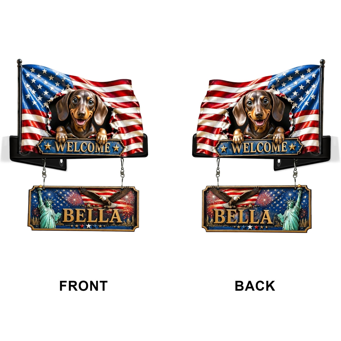 Any Photo Peeking Pets - Personalized Dog Wooden Wall Mount Sign