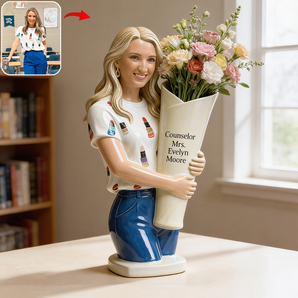 Custom Any Photo - Personalized Teacher Acrylic Pot