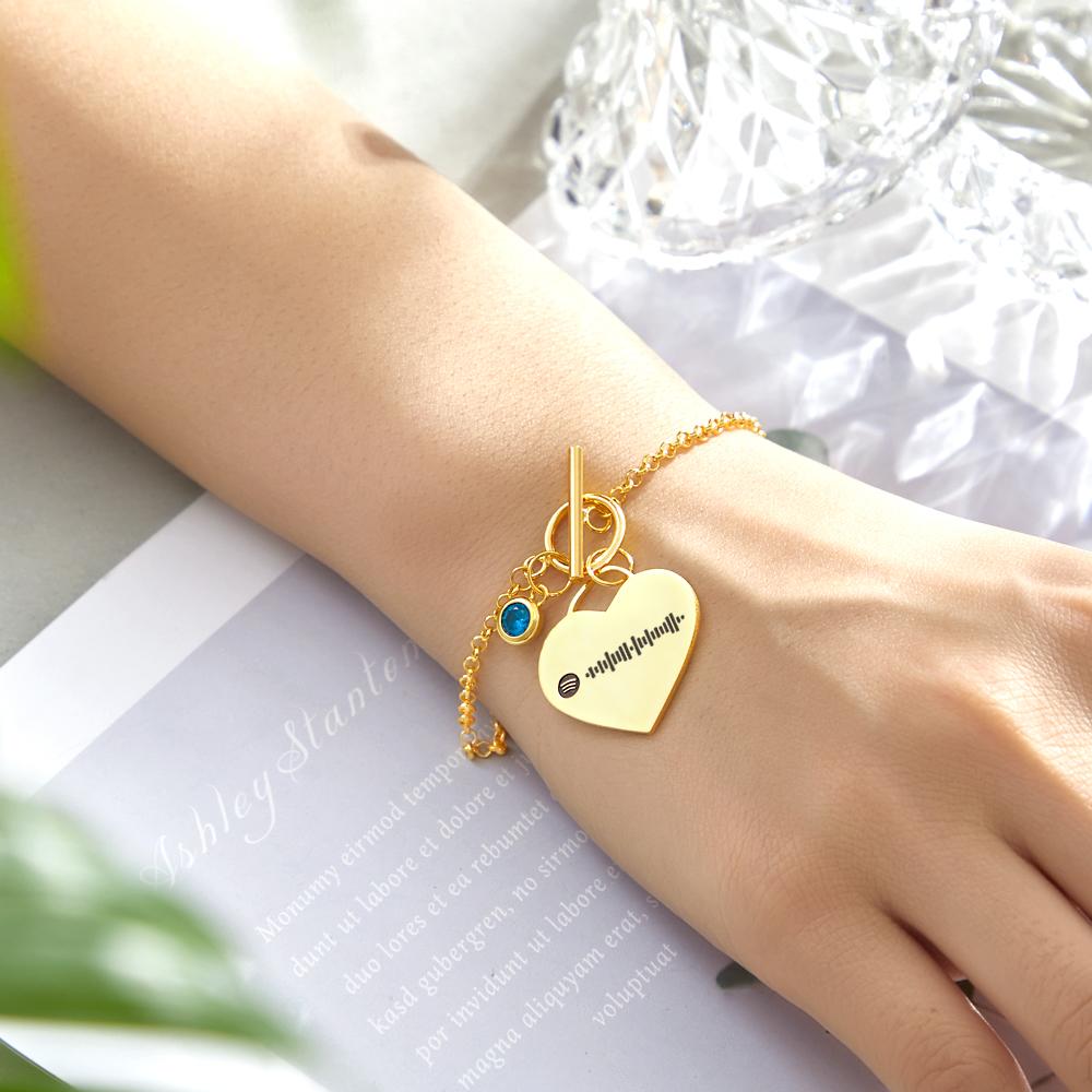 Any Scannable Spotify Code - Personalized Spotify Code Heart Bracelet
