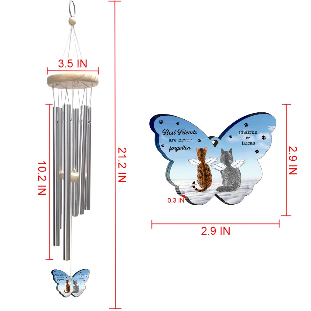 Best Friends Are Never Forgotten - Personalized Dog Wind Chime