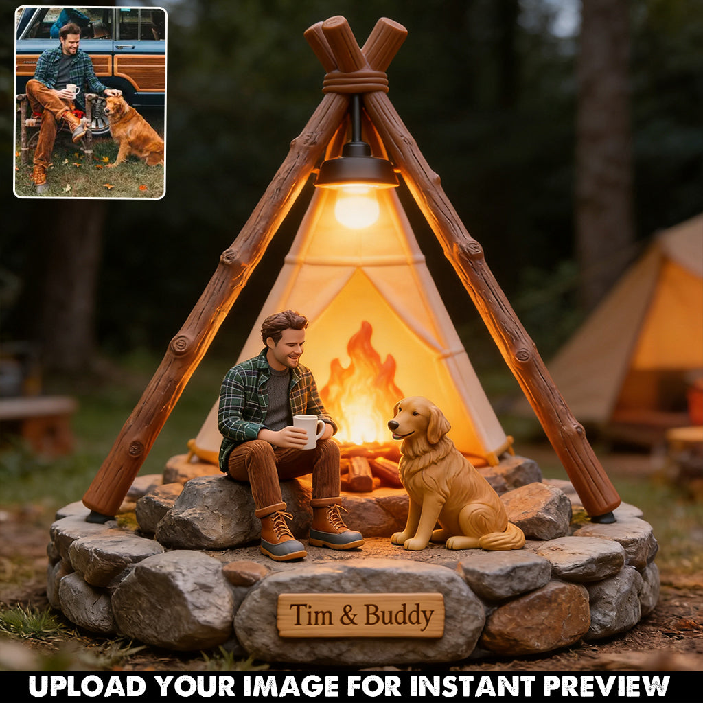 Campsite Lamp - Personalized Camping Solar Acrylic Light