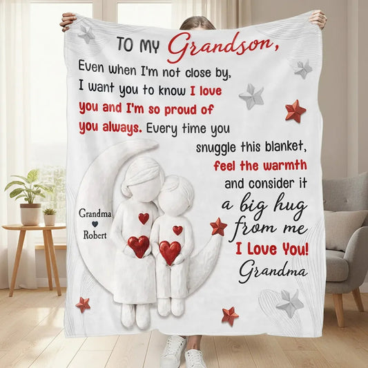 To My Grandson Fleece Blanket I Want You To Know How Much I Love You Unique Gift From Grandma