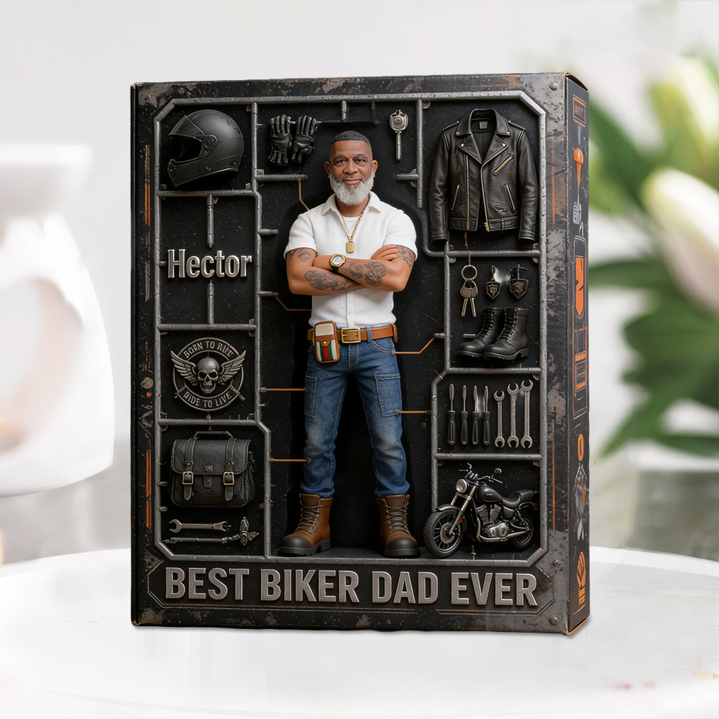 Born To Ride Proud To Be Dad - Personalized Biker Custom Shaped Acrylic Plaque