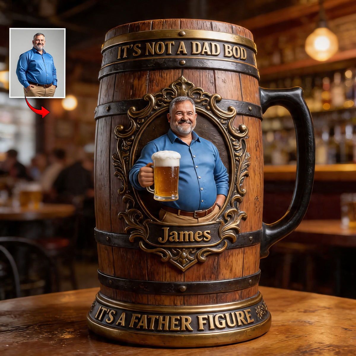 It's Not A Dad Bob - Personalized Father Beer Stein