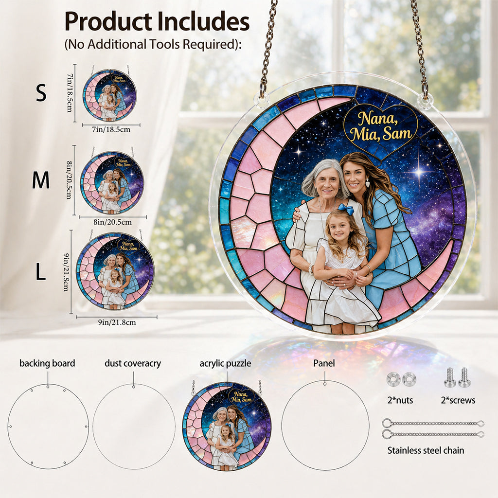 Best Mom Ever - Personalized Mother Acrylic Puzzle Suncatcher