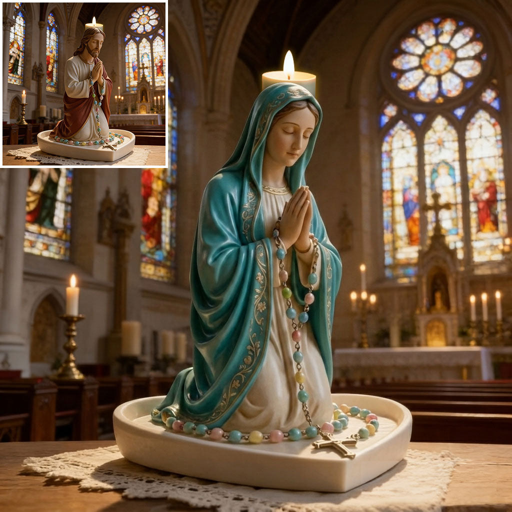 Believe - Personalized Christian Custom Shape Wooden Candle Holder