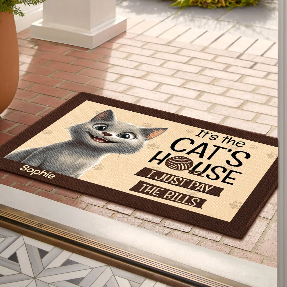 Custom Cat Lover Doormat - Personalized Home Decor Gift