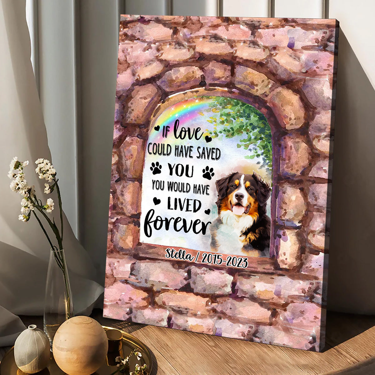 No Longer By My Side - Personalized Dog Canvas And Poster