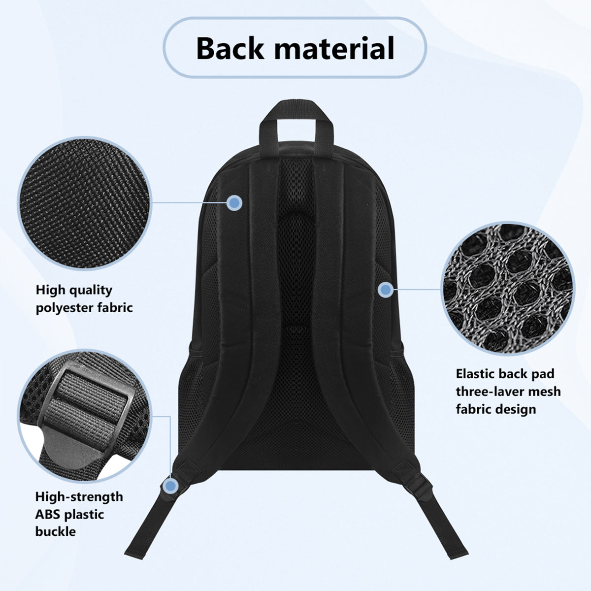 Cool Black Skull - Personalized Skull Multifunctional Backpack