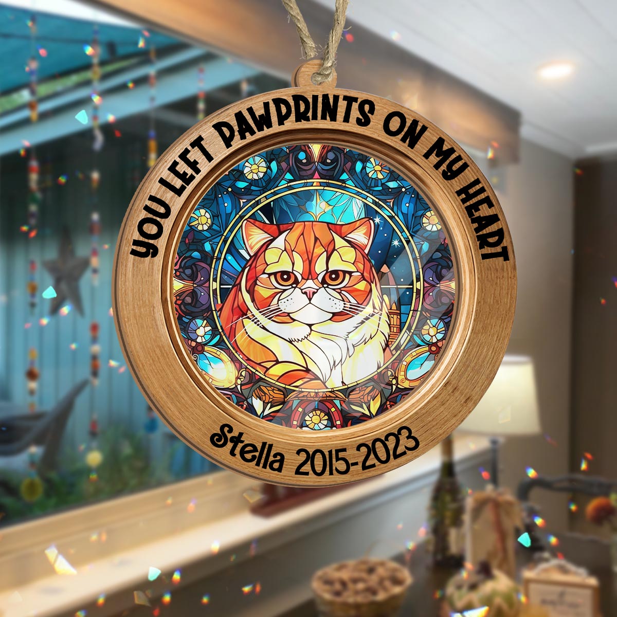 You Were My Favorite Hello And My Hardest Goodbye - Personalized Dog Suncatcher