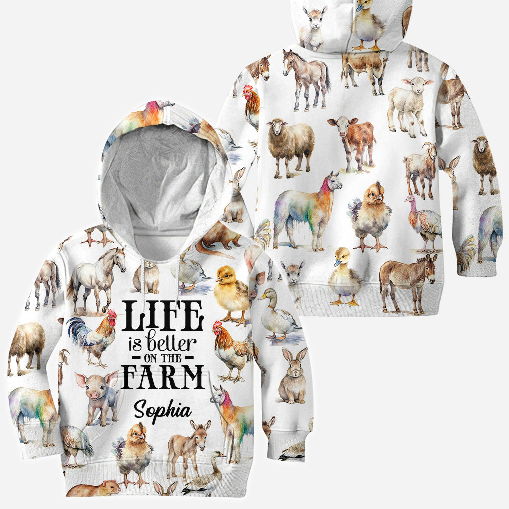 Life Is Better On The Farm - Personalized Farmer All Over Shirt