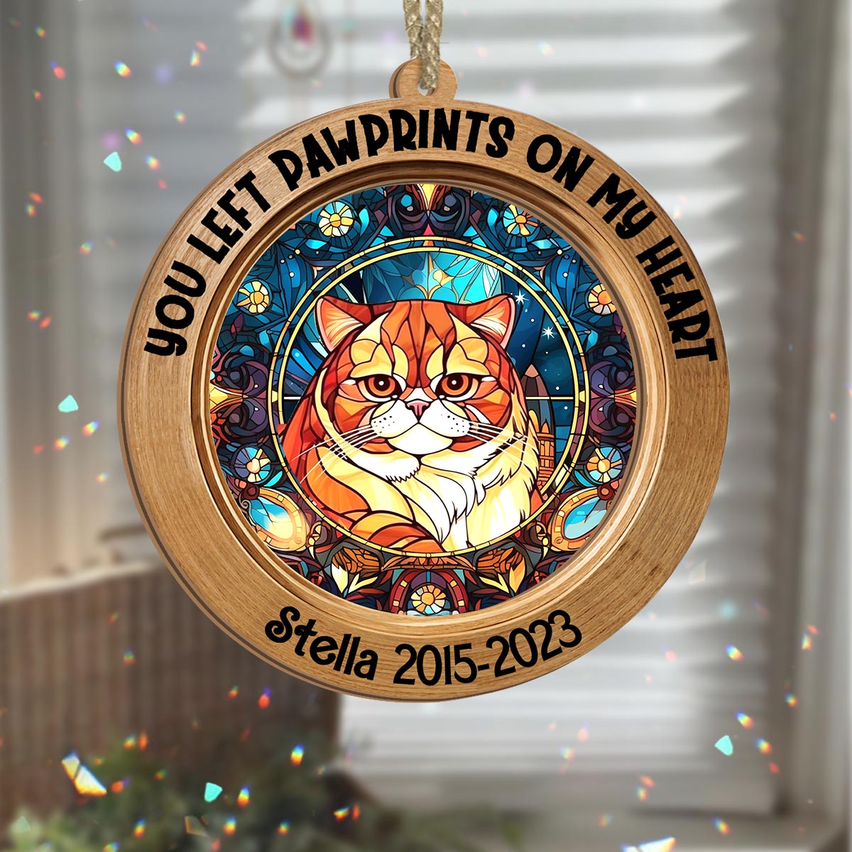 You Were My Favorite Hello And My Hardest Goodbye - Personalized Dog Suncatcher