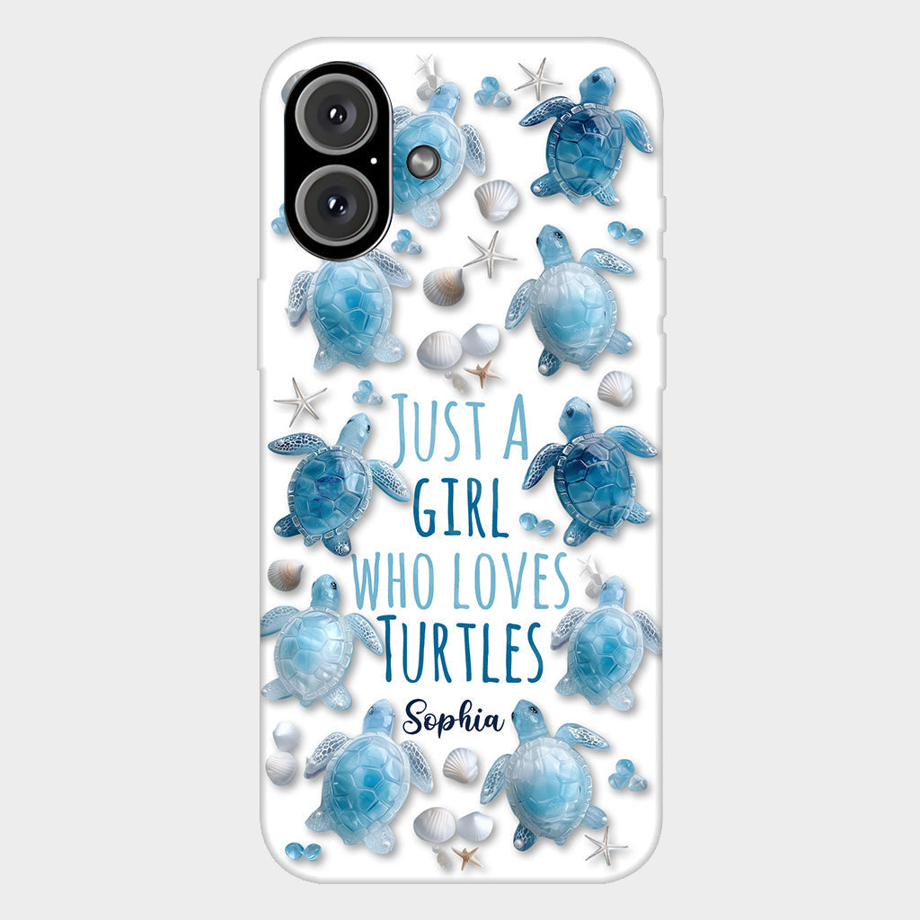Just A Girl Who Loves Turtles - Personalized Turtle Full Print Phone Case