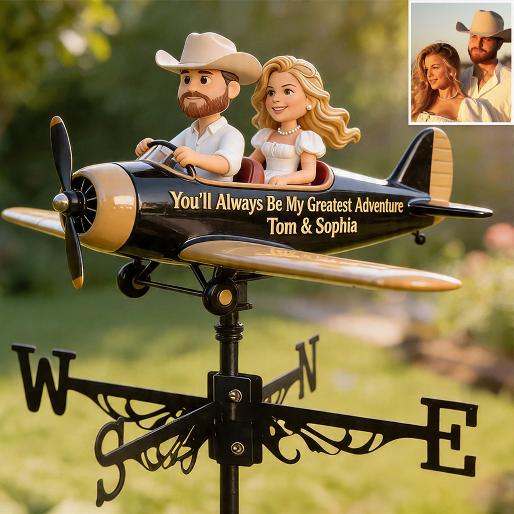 Airphane Couple - Personalized Couple Weather Vane