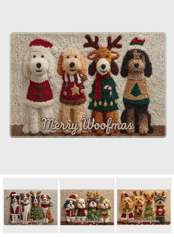 Christmas Dog - Personalized Dog Non-Slip Tufted Rug