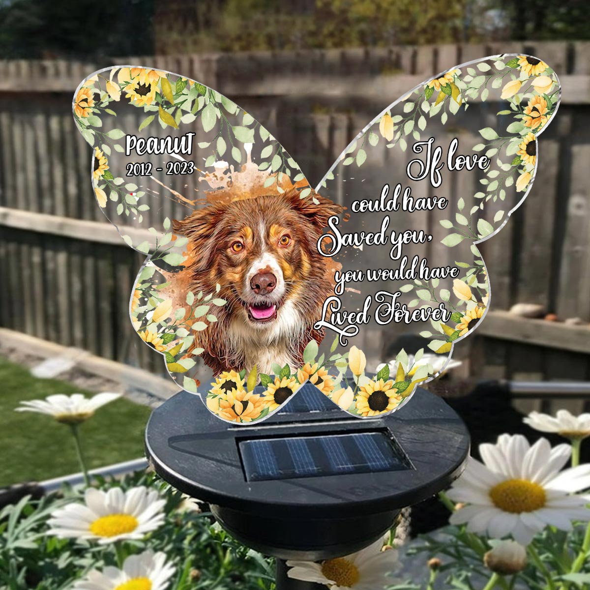 If Love Could Have Saved You - Personalized Dog Garden Solar Light