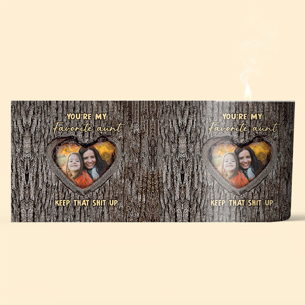 You're My Favorite Aunt - Gift for Aunt - Personalized Candle With Wooden Lid