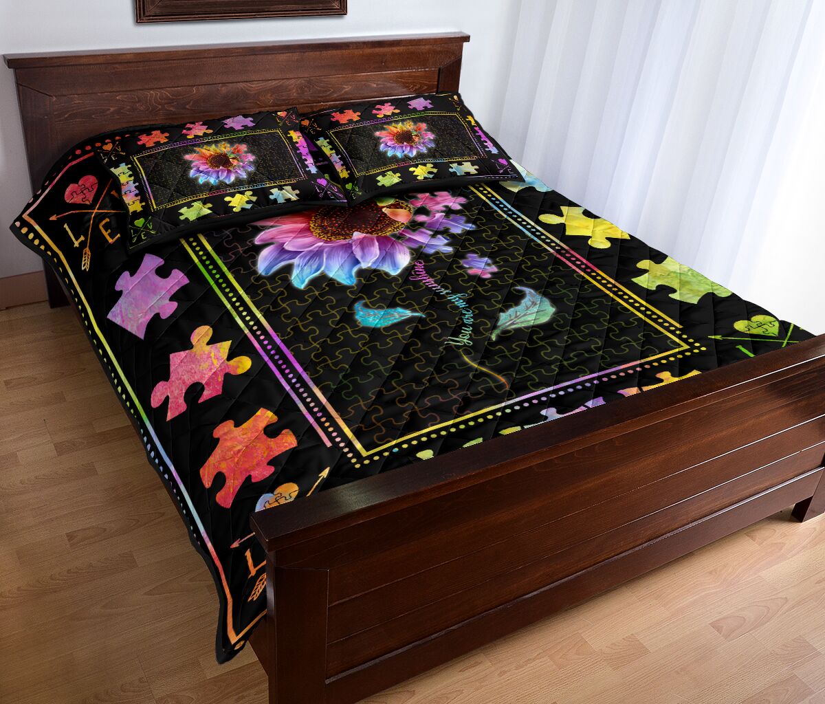You Are My Sunshine Autism Awareness Quilt Set 0622