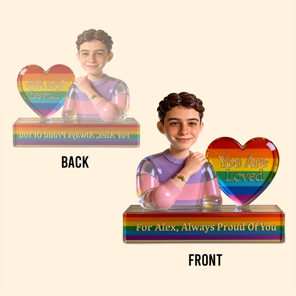 Coming Out Gift Keepsake With Message - Personalized LGBT Support Custom Shaped Acrylic Plaque