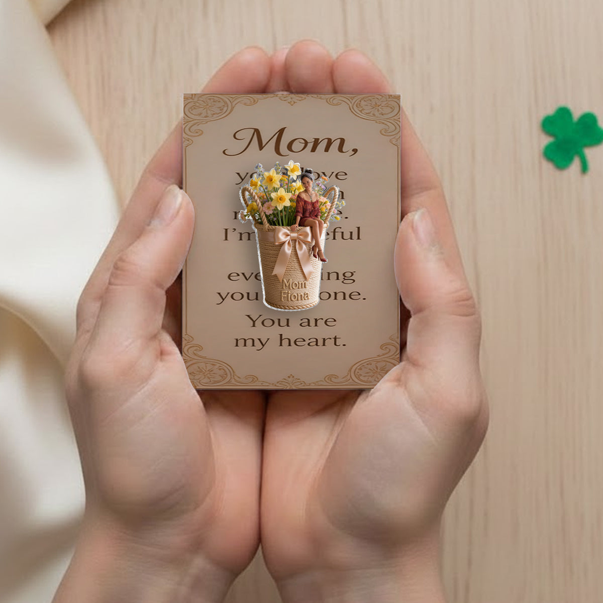 Custom Photo, Perfect Gift For Mom, Grandma - Personalized Grandma Acrylic Plaque With Card