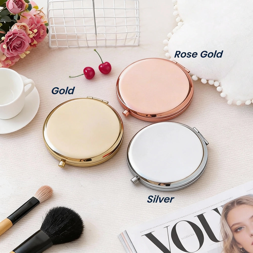 To My Wife I Love You Metal Compact Mirror, Personalized Romantic Keepsake, Pocket Mirror She'll Carry Daily, Unique Gift