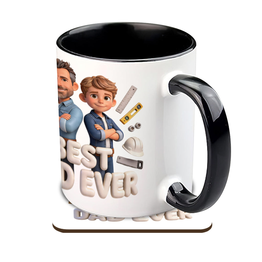 Custom Any Photo - Personalized Father Accent Mug & Coaster