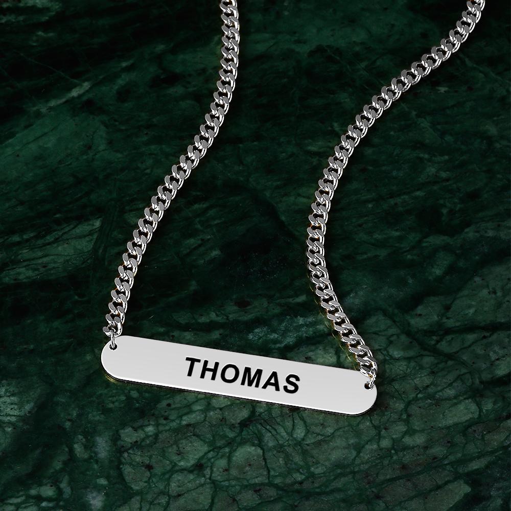 Any Name/ Text/... - Personalized Bar Necklace