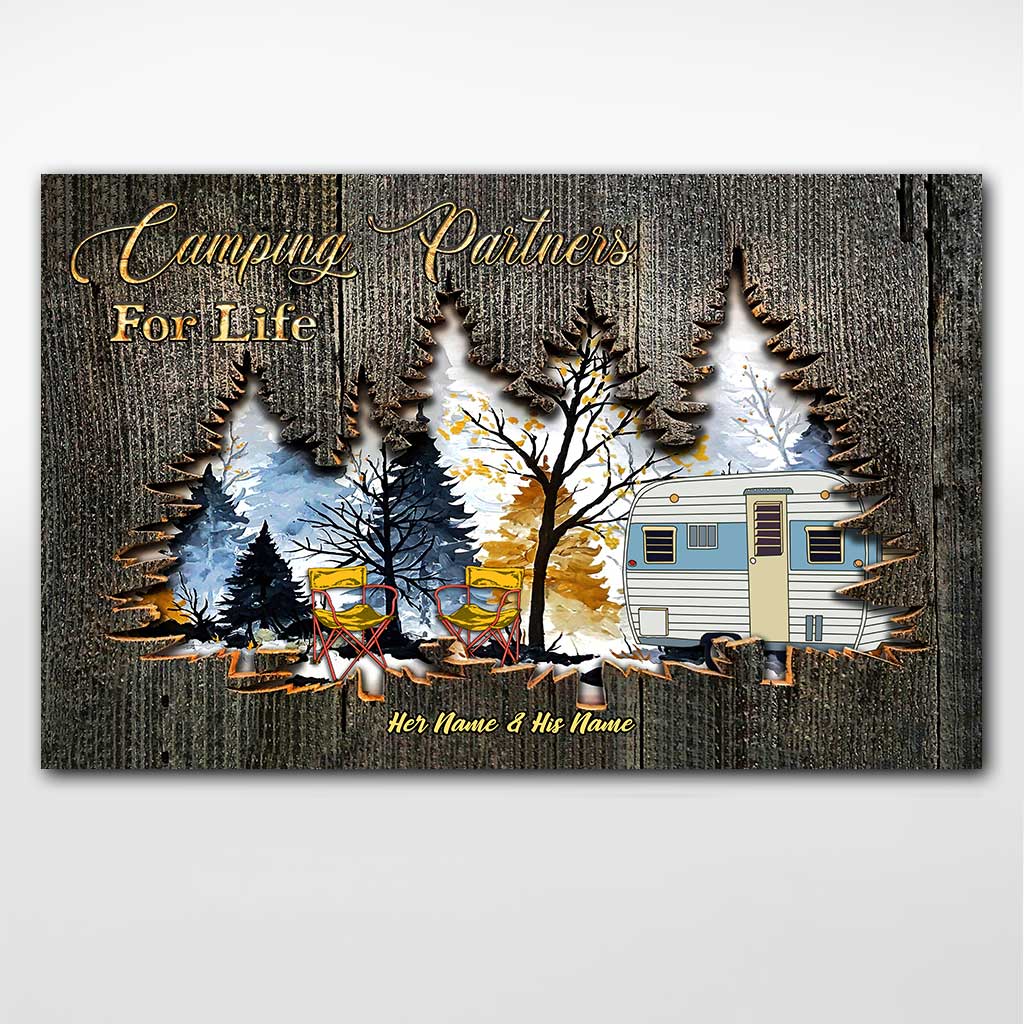 Camping Partners For Life - Personalized Couple Poster