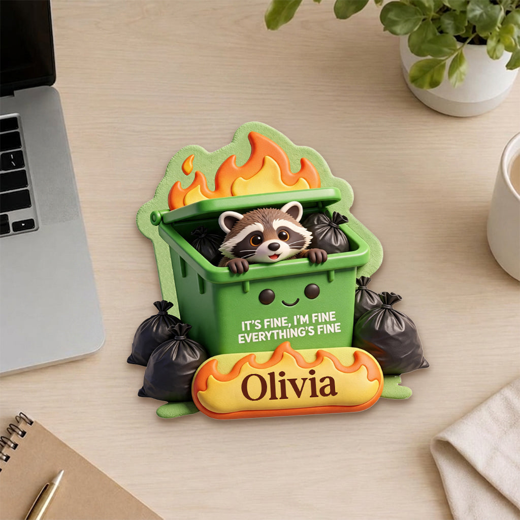 Dumpster Fire - Personalized Colleague Mouse Pad Custom Shape