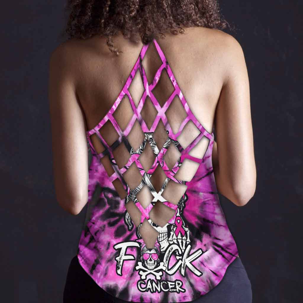 F Cancer  - Breast Cancer Awareness Cross Tank Top