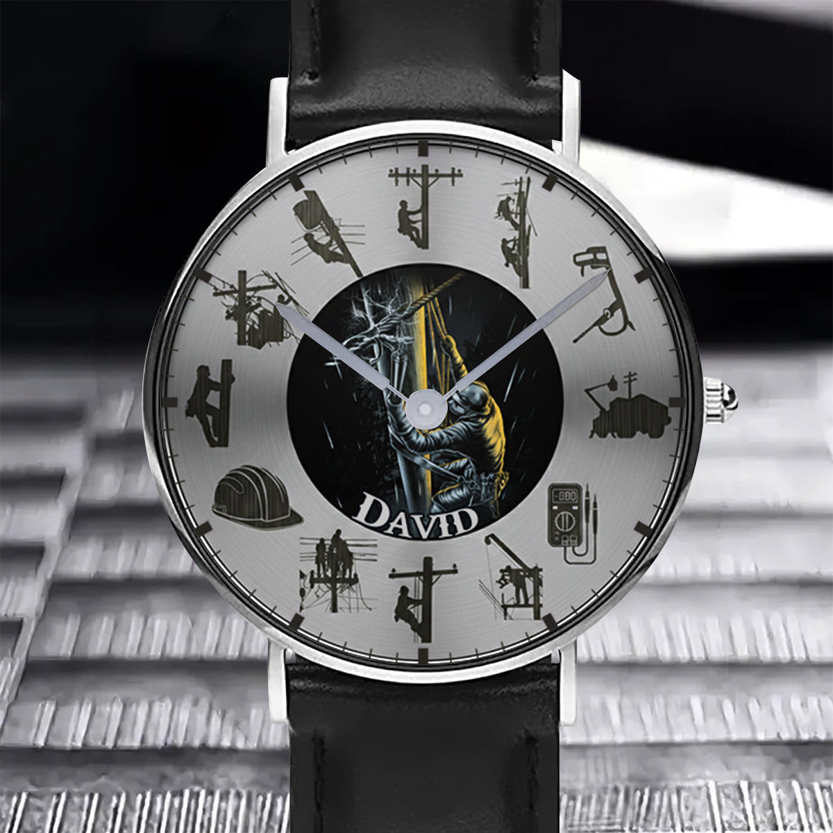 Keep The Lights On - Personalized Lineman Hand Watch