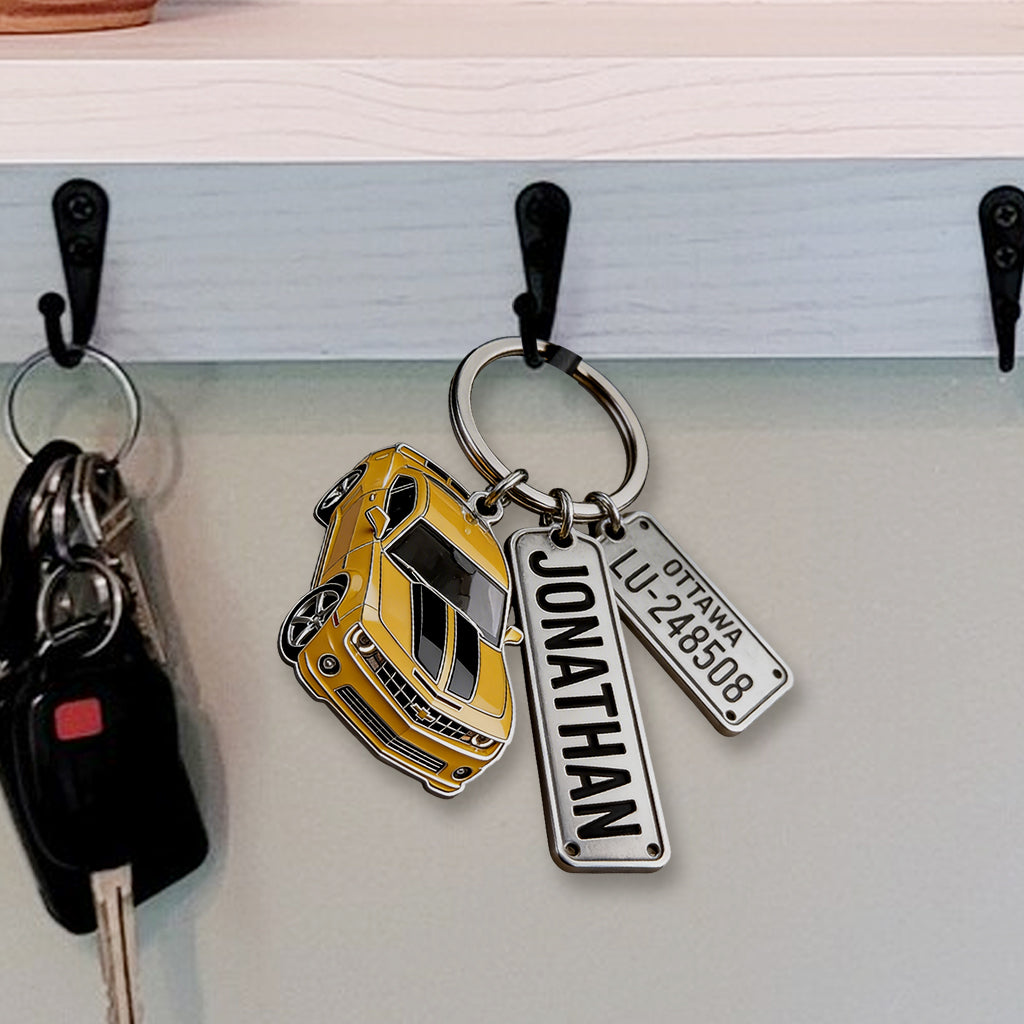 Custom Vehicle Keychain From Any Photo - Personalized Car Lover Premium Keychain With Charms