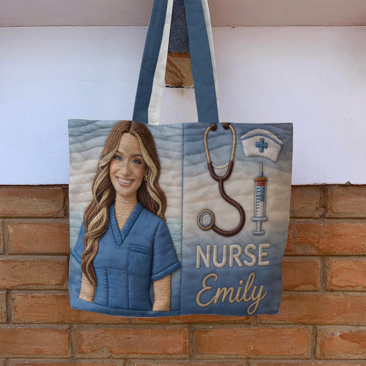 Custom Any Photo Gift For Nurse - Personalized Nurse Quilted Tote Bag