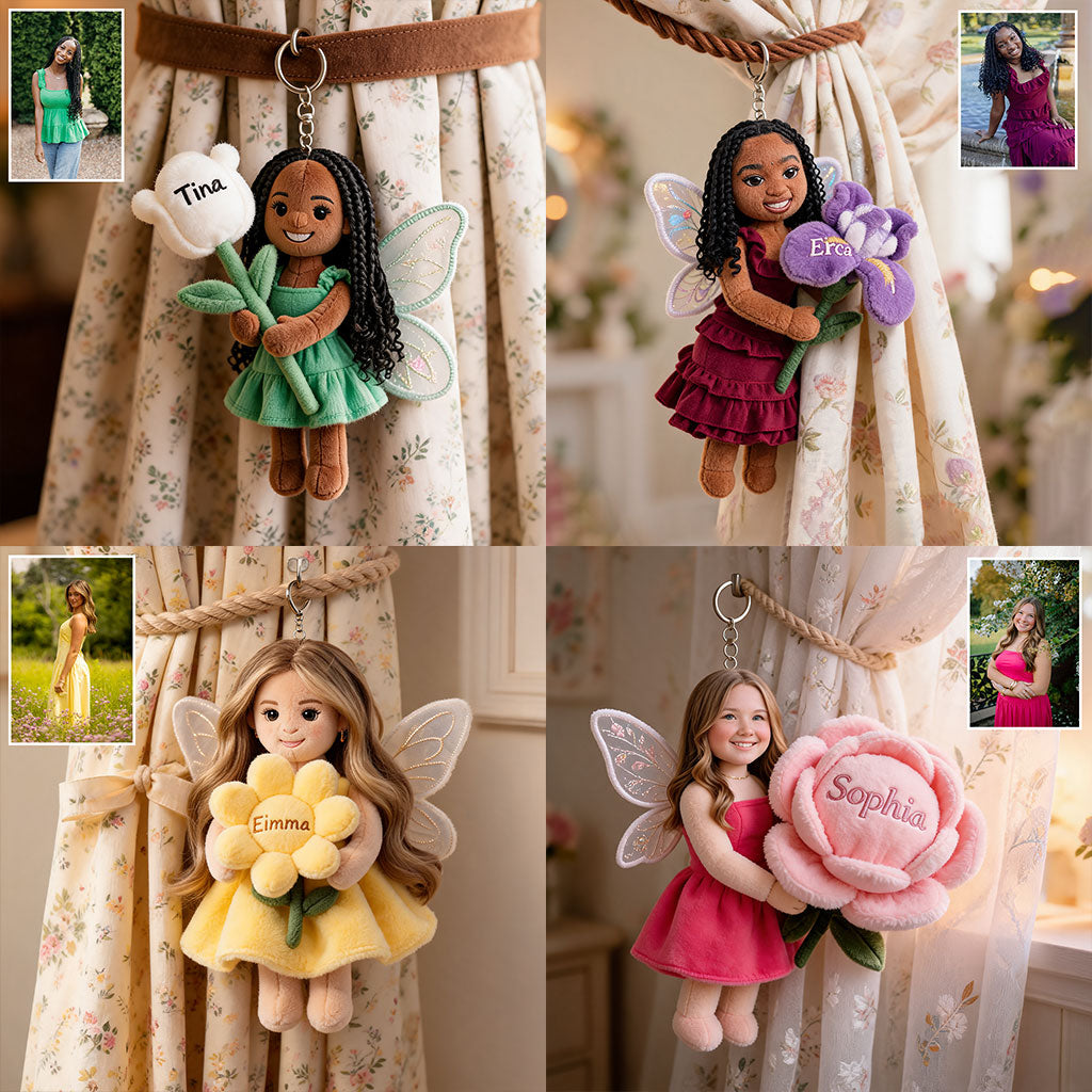 Custom Any Photo Little Fairy - Personalized Self Love Plush Keychain