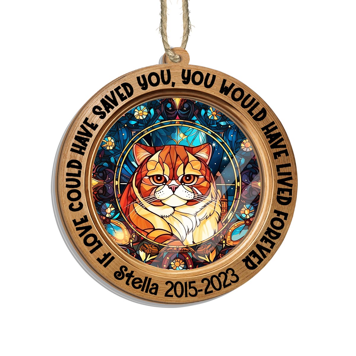 You Were My Favorite Hello And My Hardest Goodbye - Personalized Dog Suncatcher
