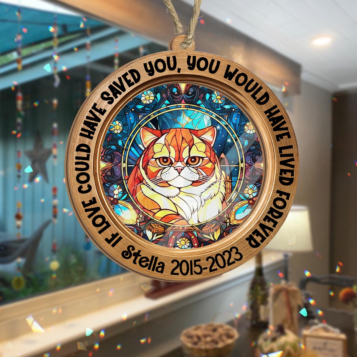 You Were My Favorite Hello And My Hardest Goodbye - Personalized Dog Suncatcher
