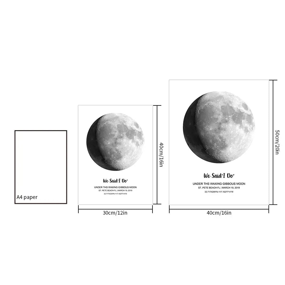 Custom Moon Phase And Message - Personalized Mother Moon Phase Poster