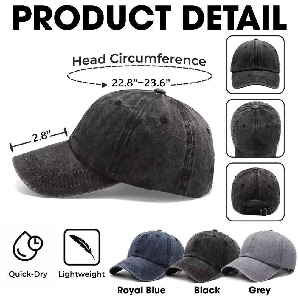 Baseball Cap with “Service Human” dog graphic – washed-look, comfy adjustable fit, everyday shade and style, a playful gift for dog owners and pet lovers