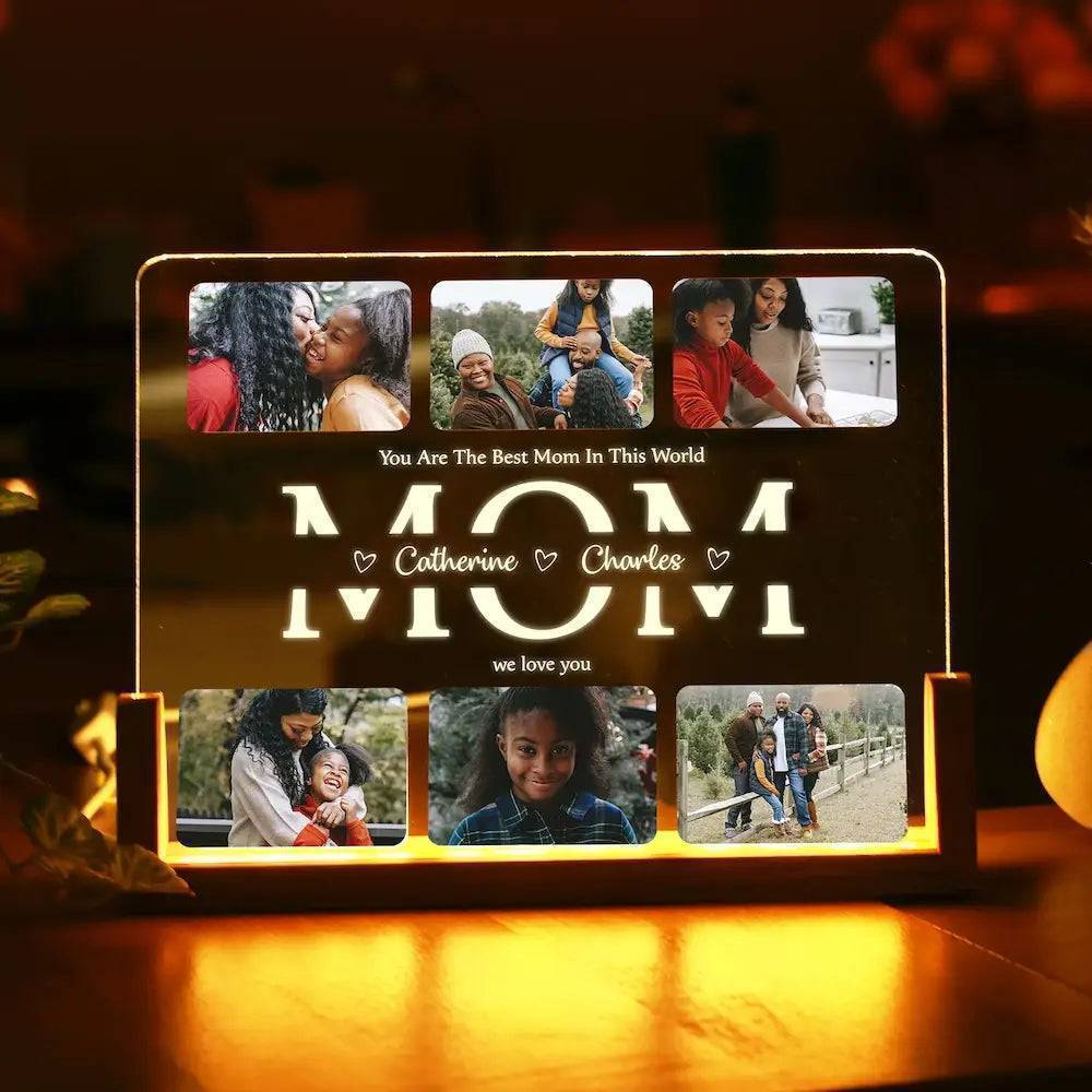 Family Glow - Custom Photo Night Light - Perfect Gift for Mom, Dad & Grandma