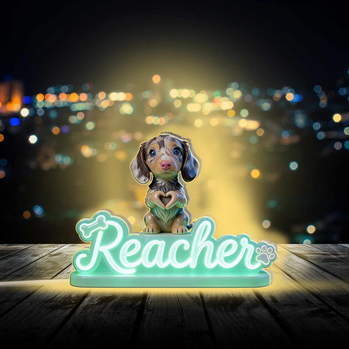 Custom Any Pet Photo - Personalized Dog Acrylic LED Night Light