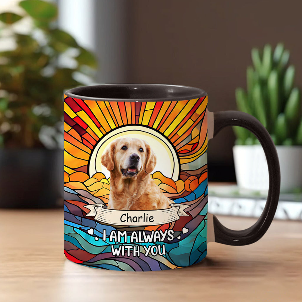 I'm Always With You Any Photo - Personalized Dog Accent Mug