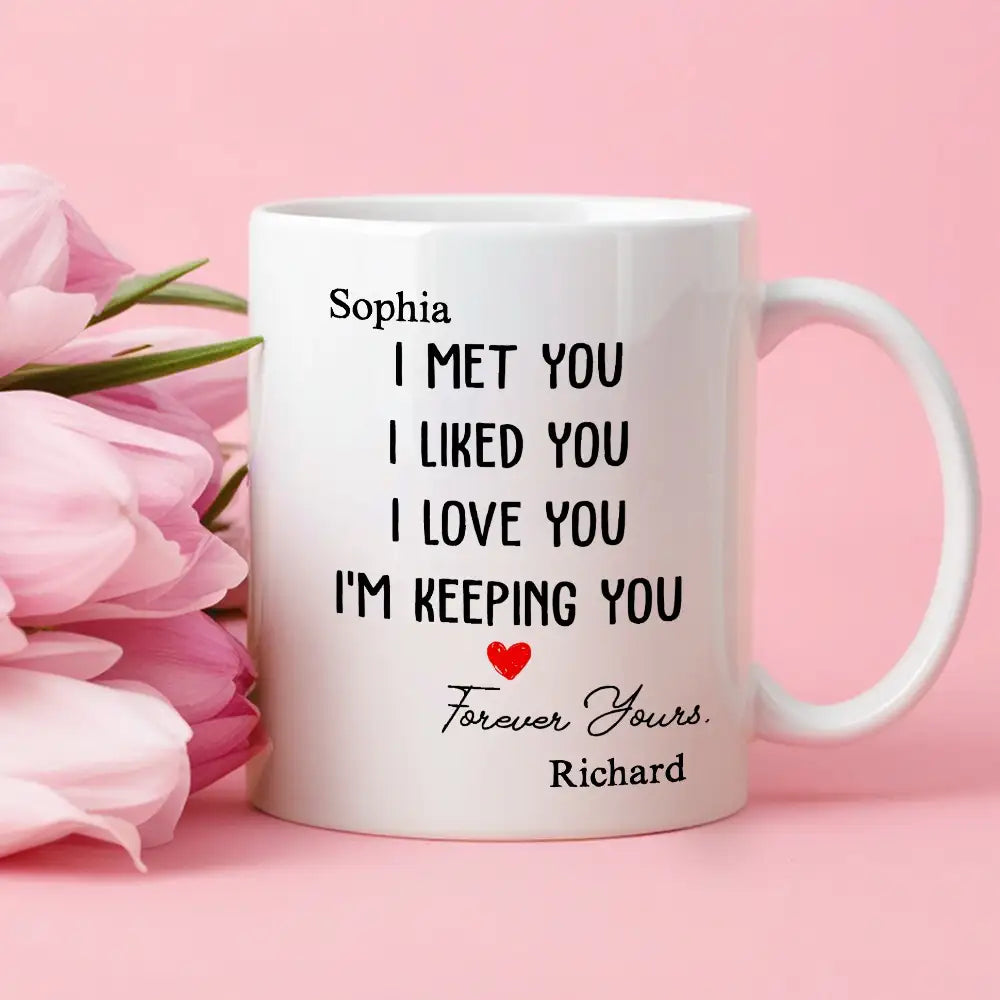 Romantic Mug with Love Quote, Ceramic Cup Design, Heartfelt Expression, Perfect Gift for Couples