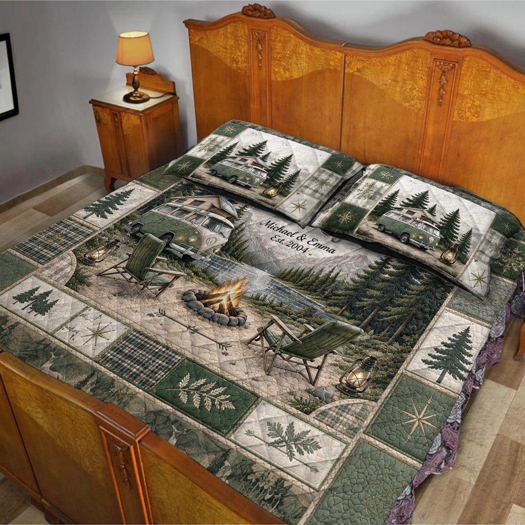 Camping Partners For Life - Personalized Camping Quilt Set