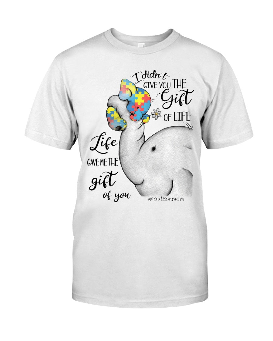 Elephant Life Gave Me The Gift Of You - Autism Awareness T-shirt and Hoodie 0520
