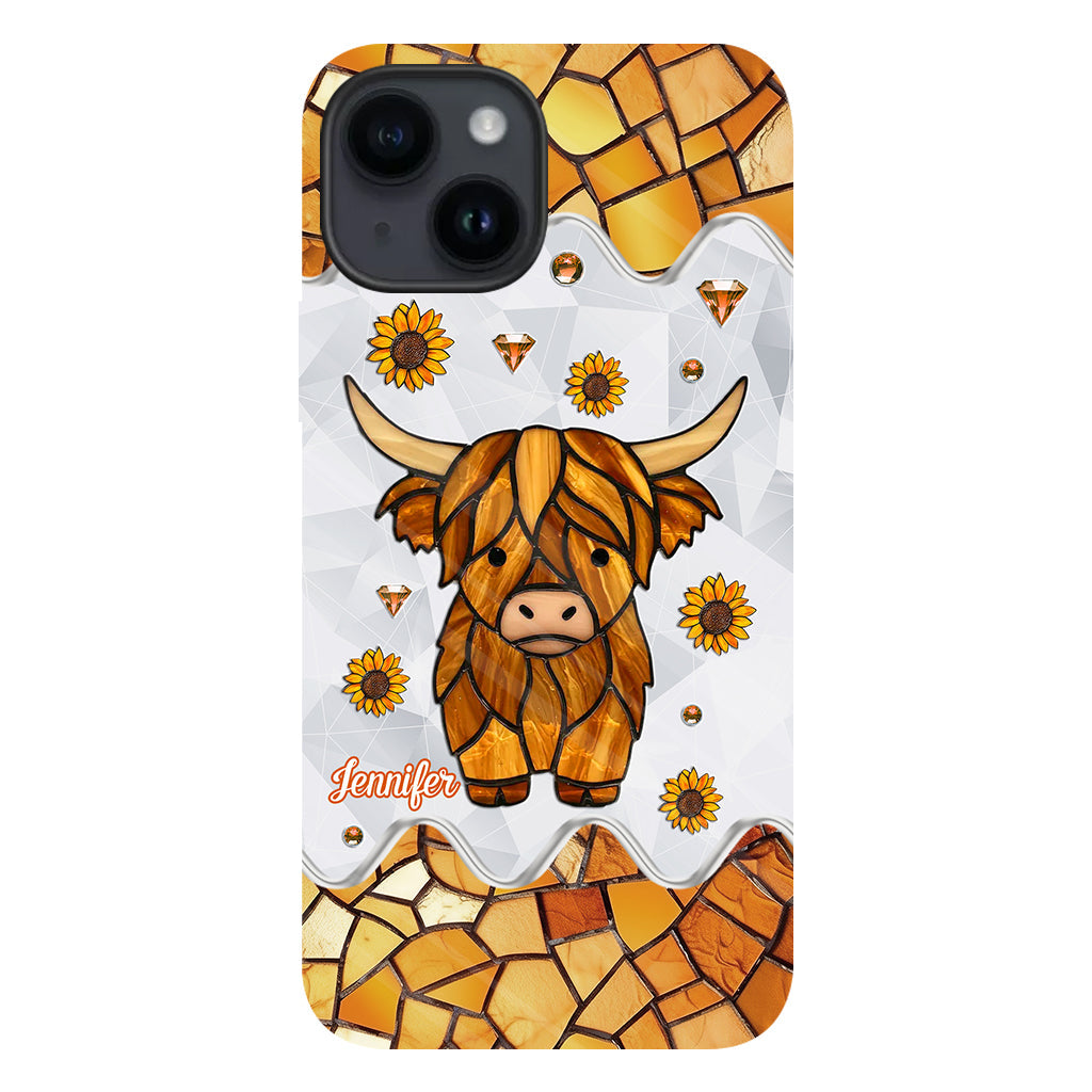 Adorable Highland Cow - Personalized Highland Cow Full Print Phone Case