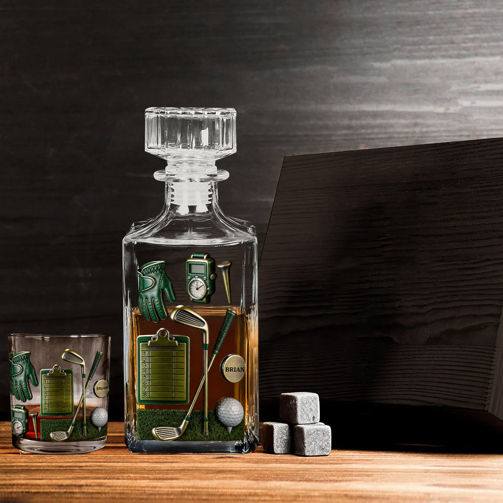 Golf is A Good Walk Spoiled - Personalized Golf Whiskey Glass