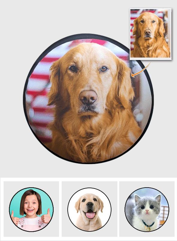 Any Photo - Personalized Leather Spare Tire Cover