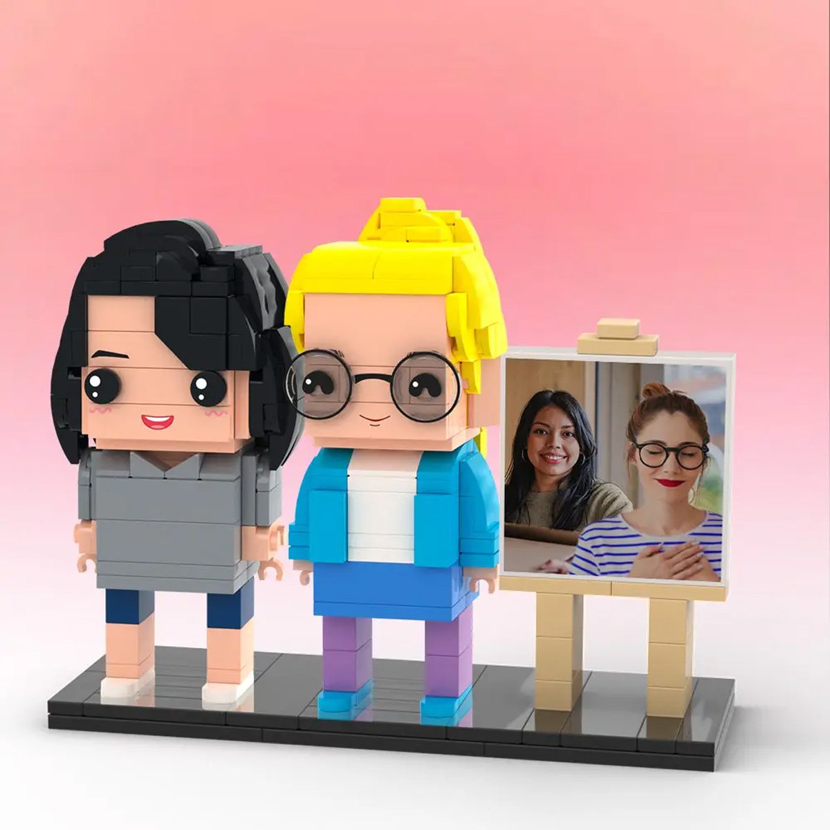 I Love You Forever - Personalized Couple Photos Brick Figures
