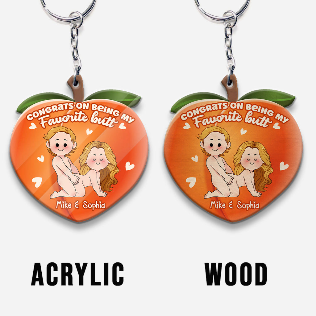 Congrats On Being My Favorite - gift for husband, wife, boyfriend, girlfriend - Personalized Keychain