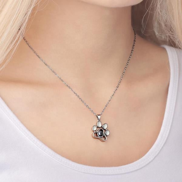 Pet's Paw - Personalized Dog Paw Photo Projection Necklace